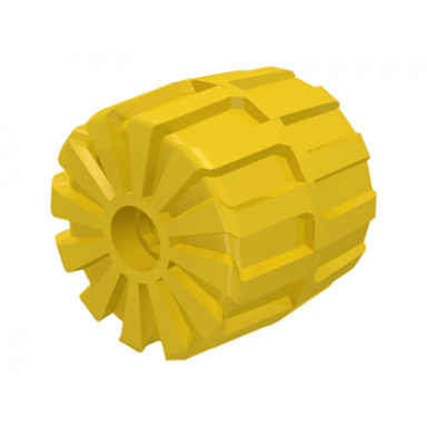 yellow wheel hard plastic medium 35mm d x 31mm