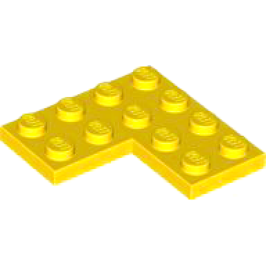 yellow plate 4 x 4 corner