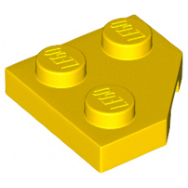 yellow wedge plate 2 x 2 cut corner