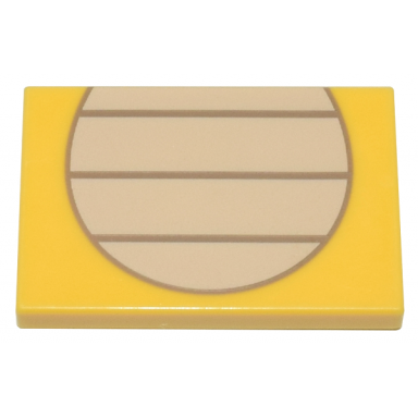 yellow tile 2 x 3 with tan partial circle with dark tan lines pattern super mario larry ludwig stomach