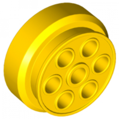 yellow wheel 30mm d x 13mm 13 x 24 model team