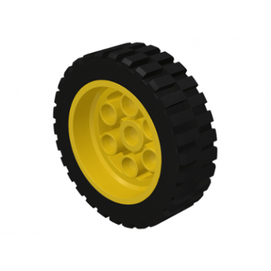 yellow wheel 30mm d x 13mm 13 x 24 model team with black tire 13 x 24 model team 2695 2696
