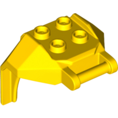 yellow large figure armor chest with 4 studs and bar handle