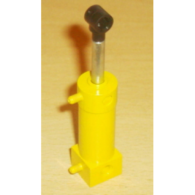 yellow pneumatic cylinder with 2 inlets medium 48mm with yellow top