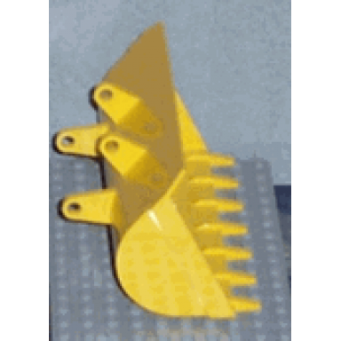 yellow technic digger bucket 8 x 14 with 7 teeth