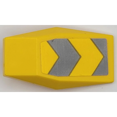 yellow large figure armor plate small with light bluish gray chevrons pattern sticker - set 42081