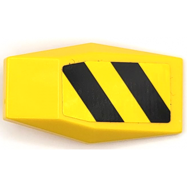 yellow large figure armor plate small with black and yellow danger stripes pattern sticker - set 42081