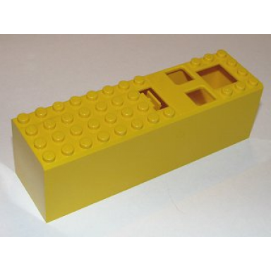 yellow electric 9v battery box 4 x 14 x 4 cover