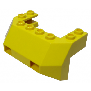 yellow train front sloping base