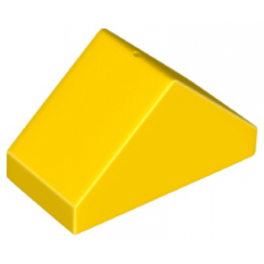 yellow duplo brick 4 x 2 slope 45 double