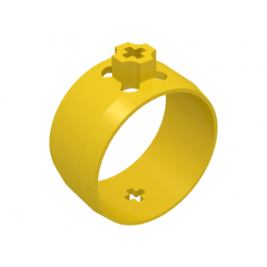 yellow cylinder 4 x 4 x 1 2 3 with axle holes