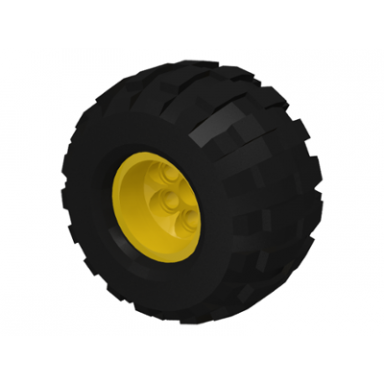 yellow wheel 68.8 x 40 balloon large with black tire 68.8 x 40 balloon large 2996 2995