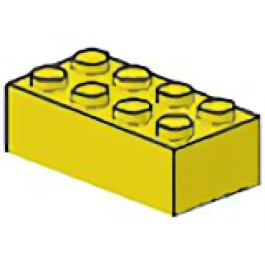 yellow magnet brick 2 x 4