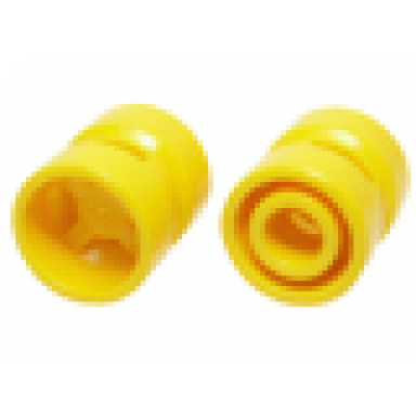 yellow wheel 8mm d x 9mm for slicks hole round for wheels holder pin