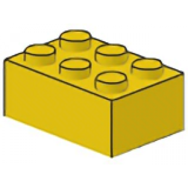 yellow magnet brick 2 x 3