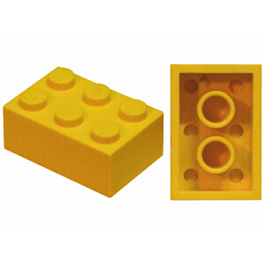 yellow brick 2 x 3 without cross supports
