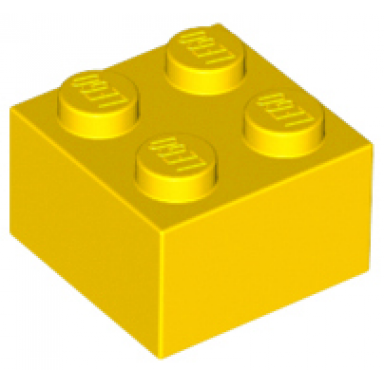 yellow brick 2 x 2