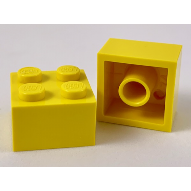 yellow brick 2 x 2 without inside supports