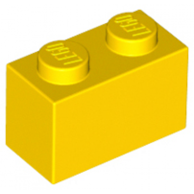 yellow brick 1 x 2