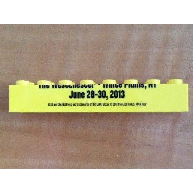 yellow brick 2 x 8 with june 28-30 2013 pattern