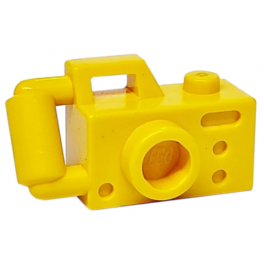 yellow minifigure utensil camera handheld style with compact bar handle
