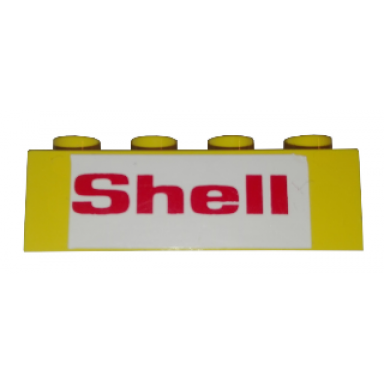 yellow brick 1 x 4 with shell pattern sticker - set 1469