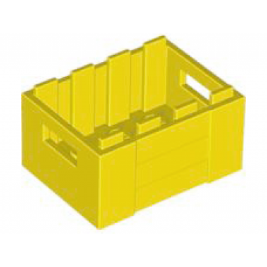 yellow container crate 3 x 4 x 1 2 3 with handholds