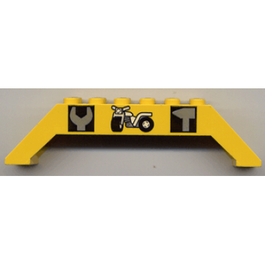 yellow slope 45 10 x 2 x 2 double with tools and motorcycle pattern