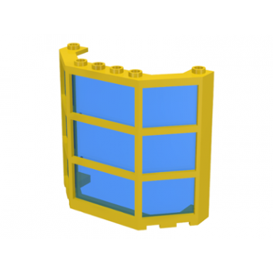 yellow window 3 x 8 x 6 bay with fixed trans-dark blue glass