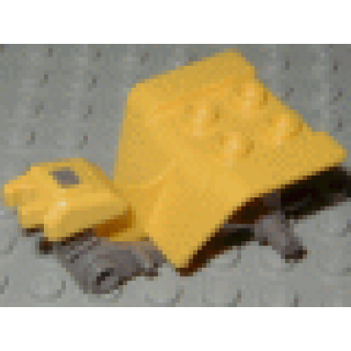 yellow tricycle body top with dark gray chassis 30187 30188
