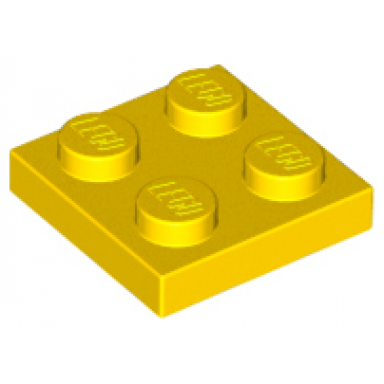 yellow plate 2 x 2