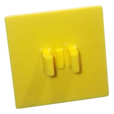 yellow road sign 2 x 2 square with clip