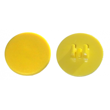 yellow road sign 2 x 2 round with clip