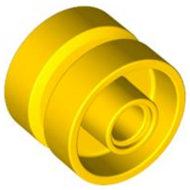 yellow wheel 18mm d x 14mm