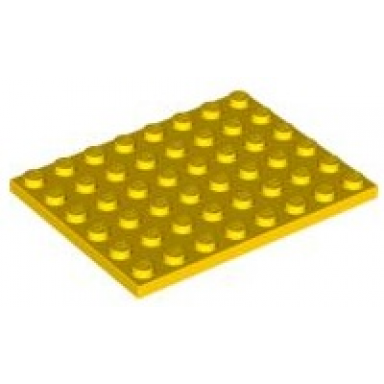 yellow plate 6 x 8
