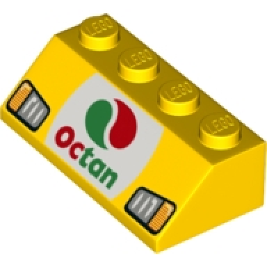 yellow slope 45 2 x 4 with octan logo and headlights pattern