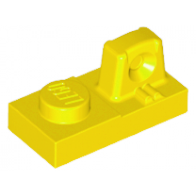 yellow hinge plate 1 x 2 locking with 1 finger on top