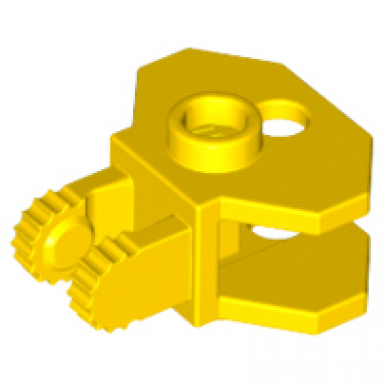 yellow hinge 1 x 2 locking with 2 fingers and tow ball socket