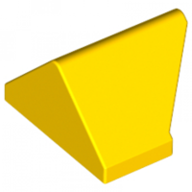 yellow slope 45 2 x 1 double inverted with bottom stud holder