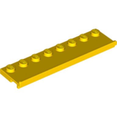 yellow plate modified 2 x 8 with door rail