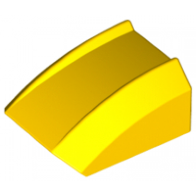 yellow slope curved 2 x 2 lip