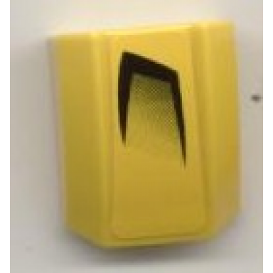 yellow slope curved 2 x 2 lip with black fade air intake pattern right sticker - set 7968