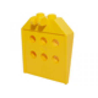 yellow door 1 x 4 x 3 2 3 with 6 holes and locking 2 fingers hinge