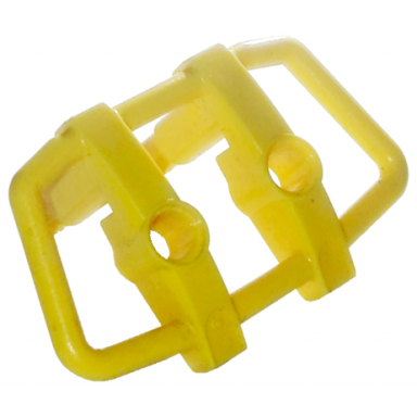 yellow vehicle grille 6 x 4 x 3 with two pins and two pin holes