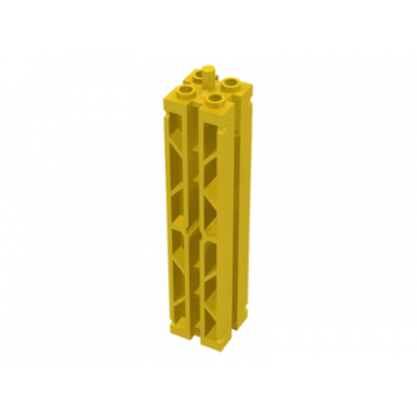 yellow support 2 x 2 x 8 with channels and top peg lattice on 2 sides
