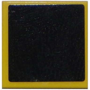 yellow tile 2 x 2 with black square pattern sticker - set 75870
