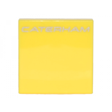 yellow tile 2 x 2 with silver caterham pattern