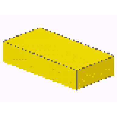 yellow tile 1 x 2 without groove