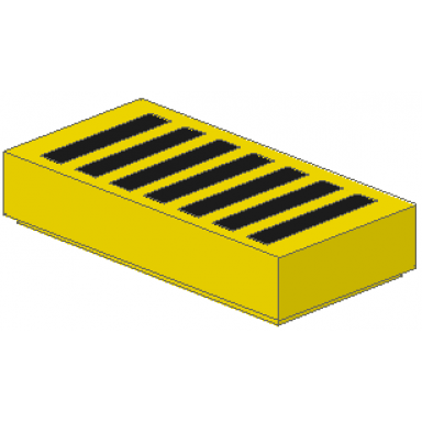 tile 1 x 2 with black grille pattern