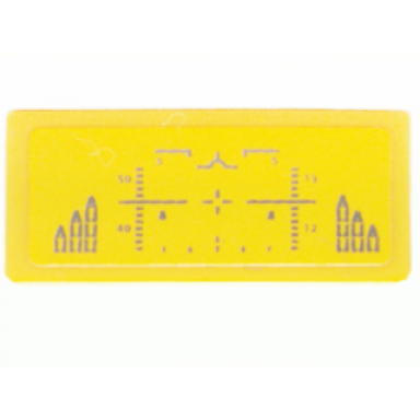 yellow tile 1 x 2 with black avionics display pattern sticker - set 8630